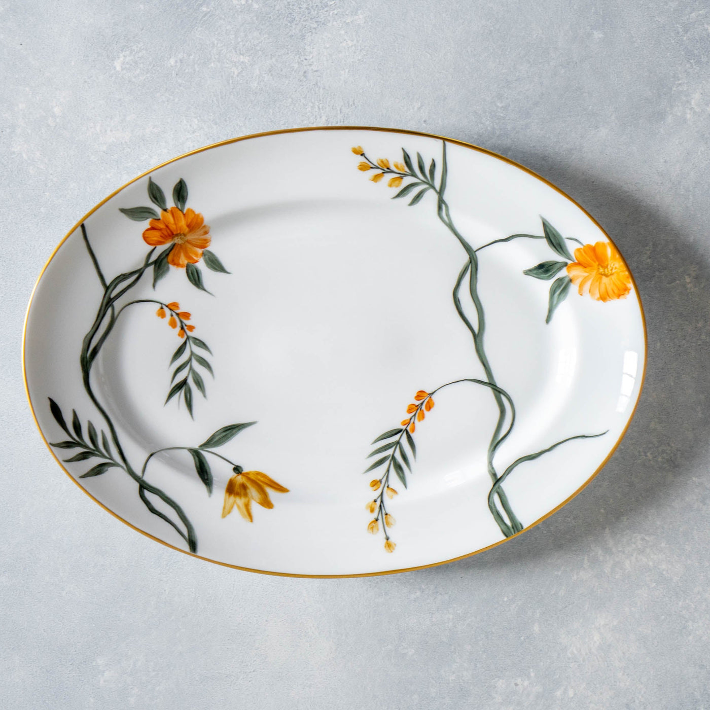 Bloom Series- Serving Oval Platter M (2 color)