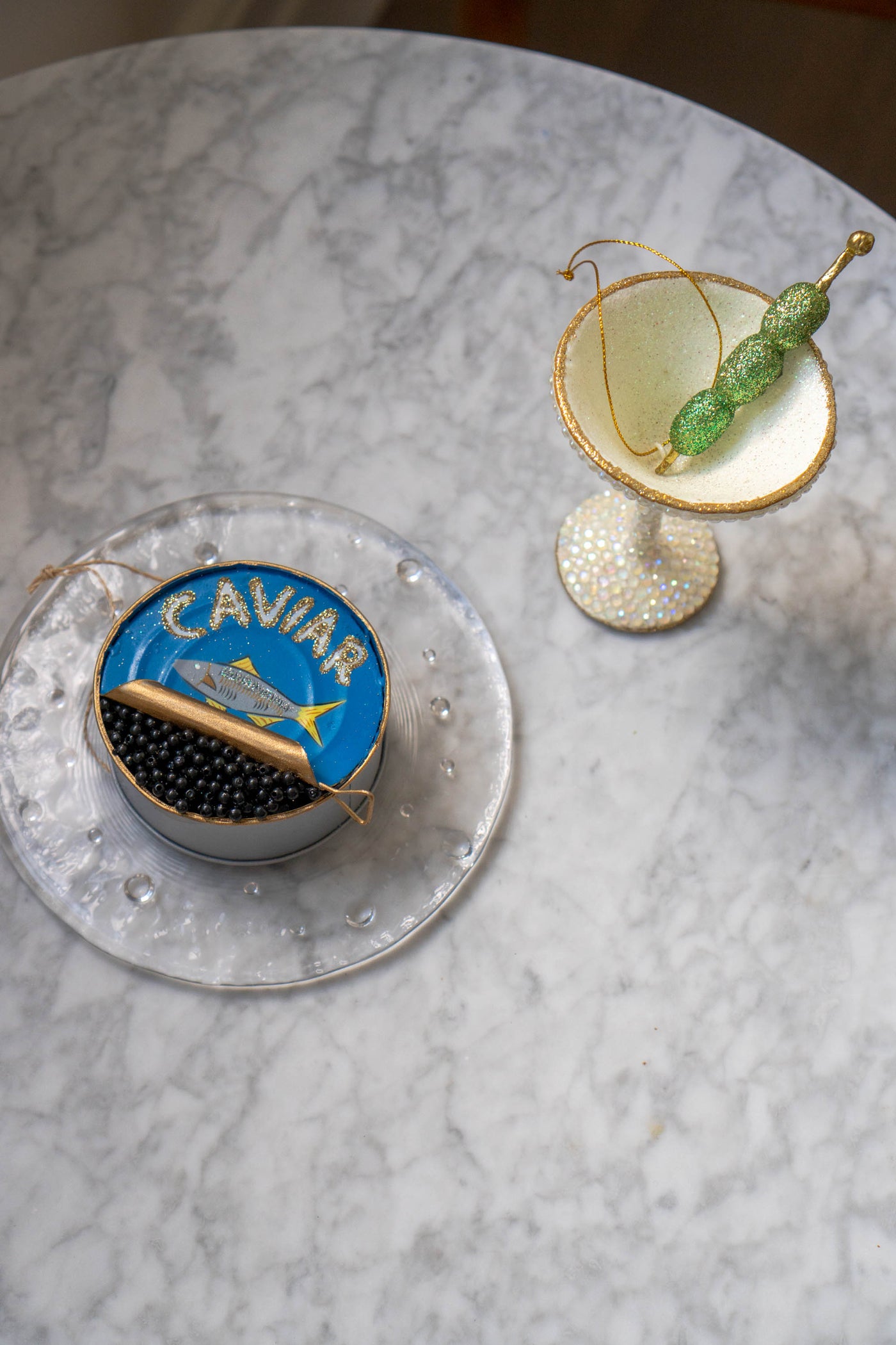 Jeweled Martini Ornaments