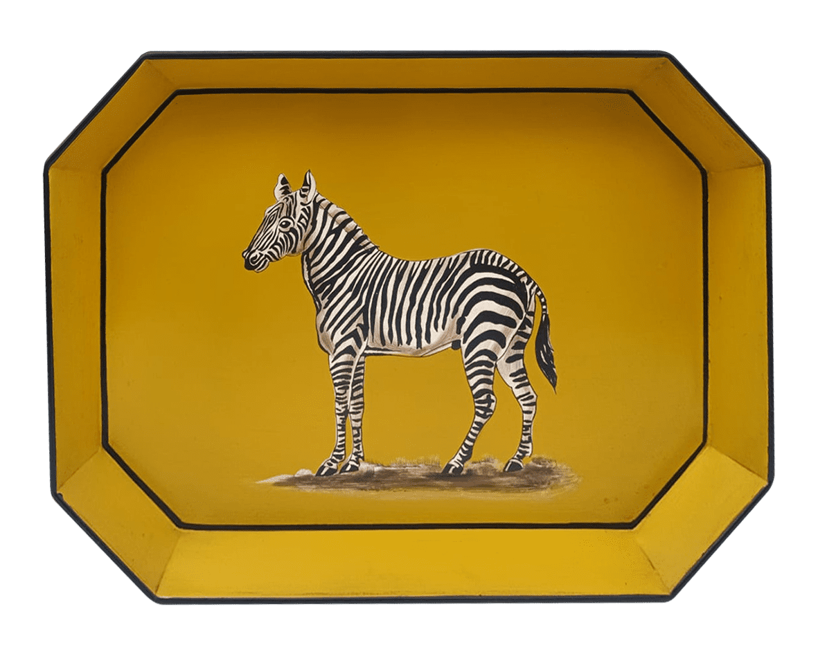 Yellow Zebra Iron Tray
