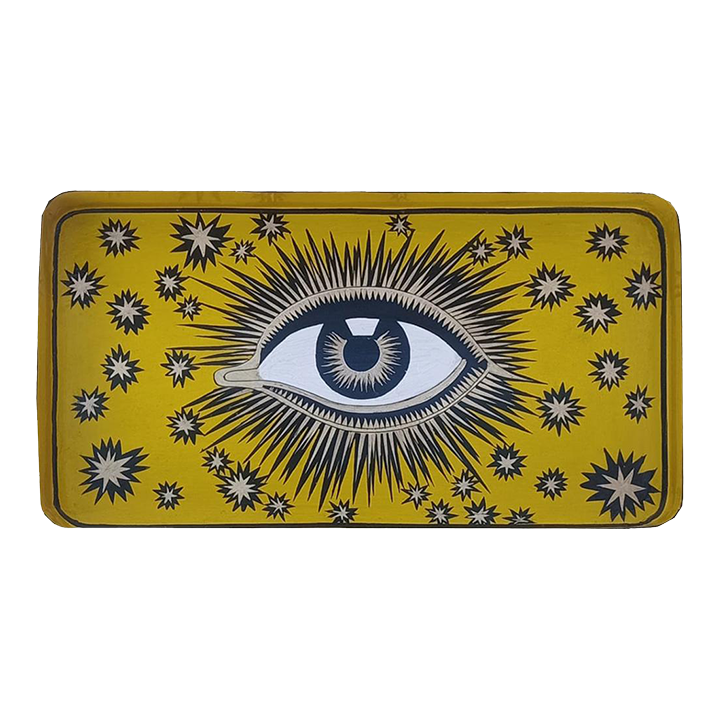 Eye Hand painted Iron Tray (5 colors)
