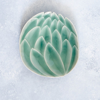 Lotus Celadon Dessert Dish