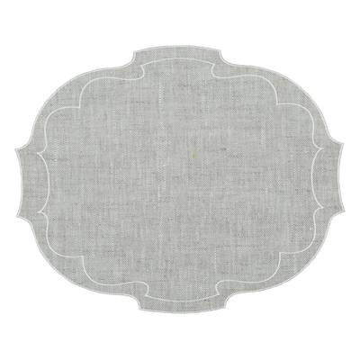 Coated Linen- Parentesi Oval (Natural / White)